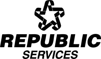 Black PNG logo for Republic Services