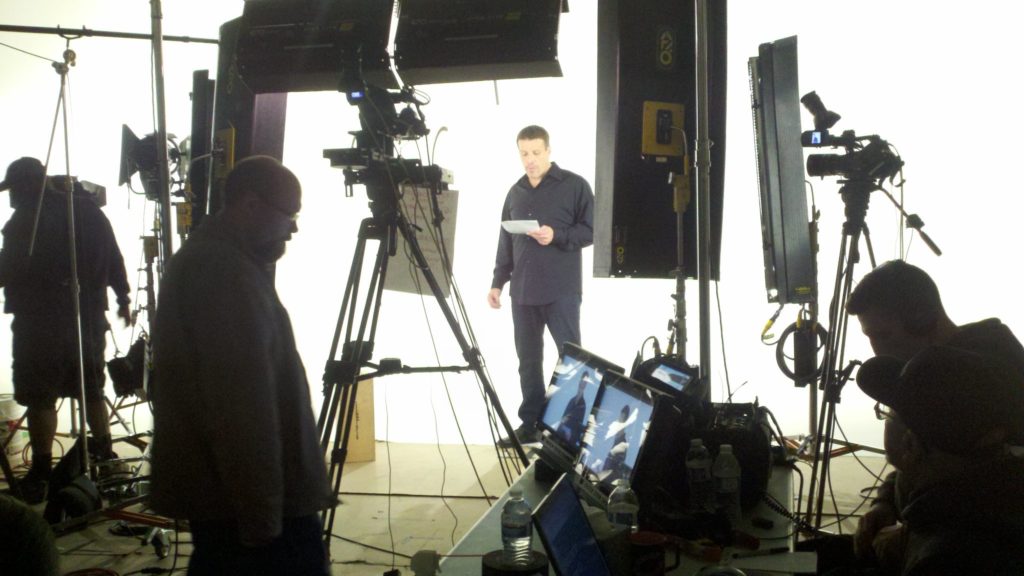 Tony Robbins during a video shoot