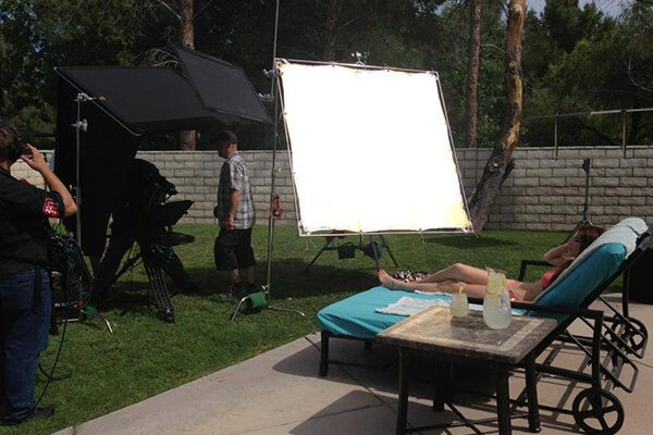 Levy crew during a commercial shoot