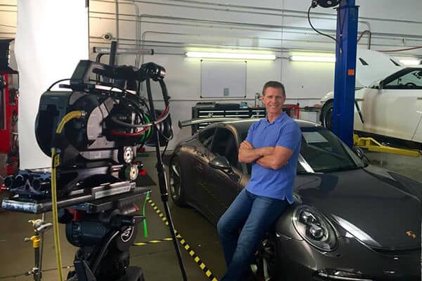 Camera covering a car commercial