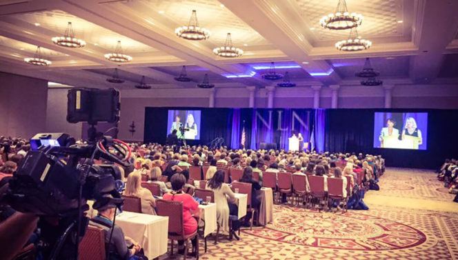 Levy camera covering a convention
